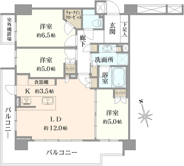 リーフィアレジデンス中野坂上の間取図