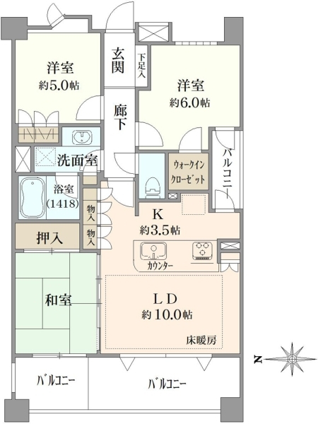 グランシティ上石神井パークフロントの間取図