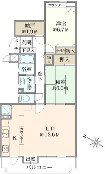 東急ドエルアルス新松戸の間取図