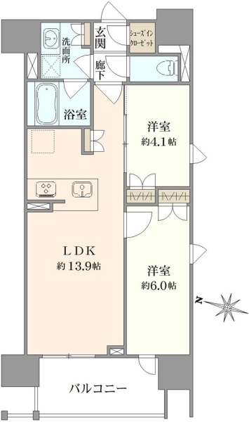 オープンレジデンシアTHE MID MARKの間取図