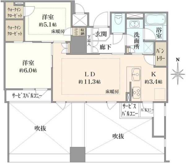 プレミスト京都四条堀川の間取図