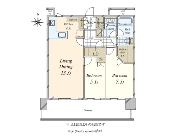 アーバンドックパークシティ豊洲タワー Aの間取図