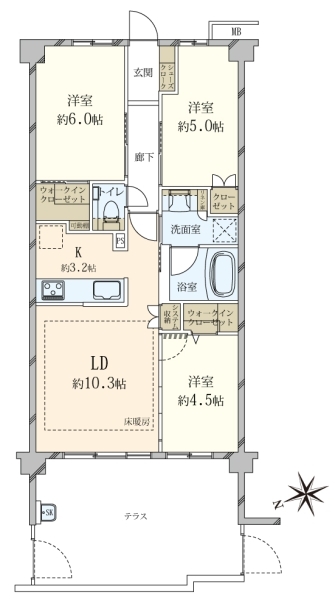 エクセレントシティ新検見川の間取図