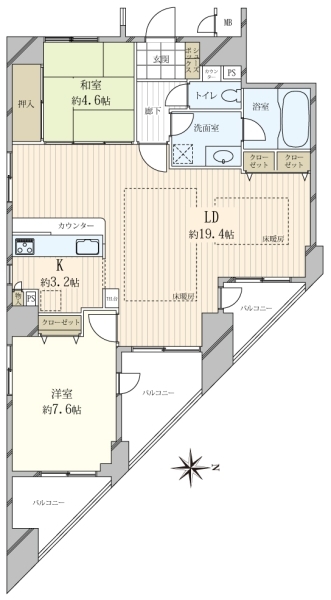 パレ・ロワイヤル塚口の間取図