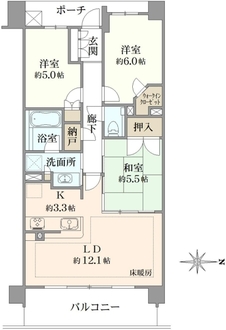 プラウド北浦和公園の間取図