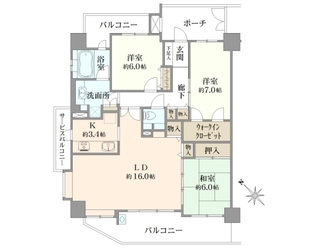 ウィズ戸田公園壱番館の間取図