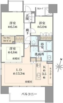 プラウド北浦和の間取図