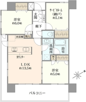 日神パレステージ浦和本太の間取図