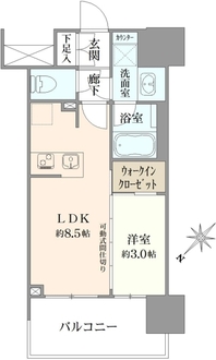 リビオレゾン松戸ステーションプレミアの間取図