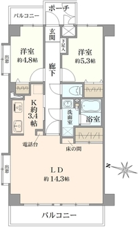 ライオンズマンション松戸二十世紀が丘の間取図