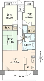 ダイアパレス北小金の間取図