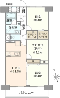 新松戸西パークハウスE棟の間取図