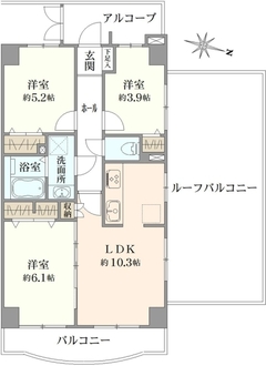 ガーデンコート船橋薬園台の間取図