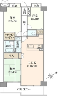 ハイホーム稲毛チェリーヒルズの間取図
