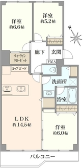 船橋シティハイツB棟の間取図