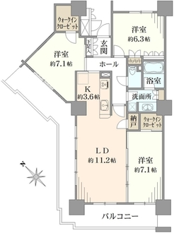 ルネライラタワー船橋の間取図