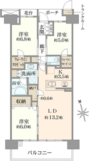 プラウド船橋三街区の間取図