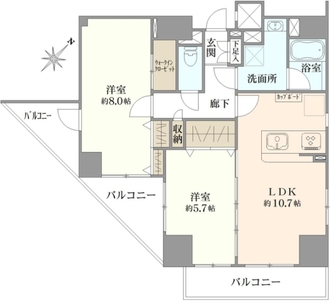 リブゼ横浜中央弐番館の間取図