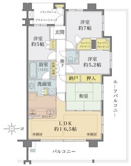プラウド武蔵小杉の間取図
