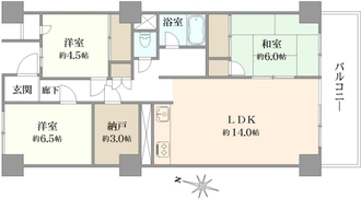 東十条サンハイツA棟の間取図
