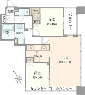 アウルタワーの間取図