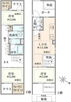 イニシアテラス小竹向原の間取図