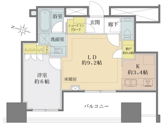 プラウドタワー東池袋ステーションアリーナの間取図