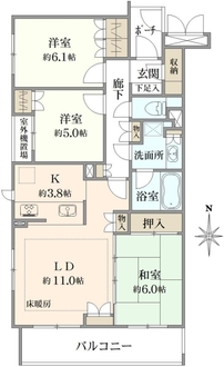 ヒルズ小竹向原の間取図