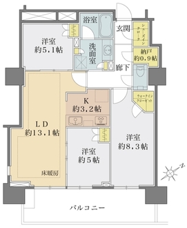 プラウドタワー東池袋の間取図