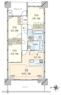 プラウド駒場の間取図