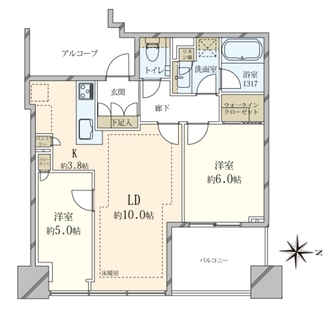 白金ザ・スカイ東棟の間取図