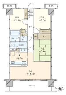 ラフィーネハイツの間取図
