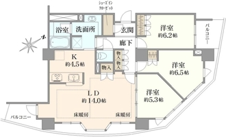 ドレッセ目黒インプレスタワーの間取図