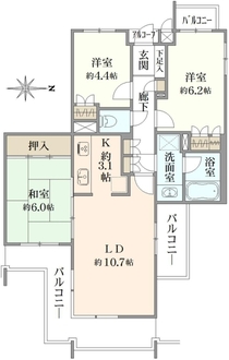 サンヴェール長津田の間取図