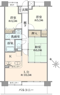 ダイアパレス湘南ライフタウン2の間取図