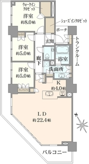 コットンハーバータワーズベイウエストの間取図