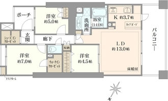 ヨコハマタワーリングスクエアの間取図