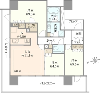 ブルーハーバータワーみなとみらいの間取図