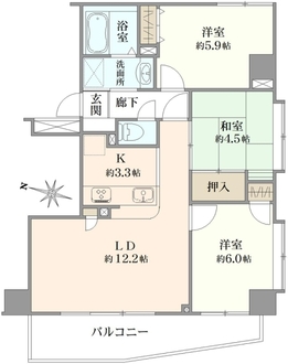 アーバンキャッスル湘南藤沢の間取図
