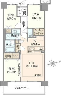 エアヒルズ藤沢の間取図