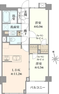 オープンレジデンシア鷹番の間取図