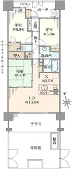 コスモひばりが丘ザ・ガーデンズフォートブリリアントヒルの間取図