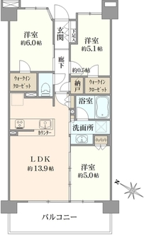 シティテラス横濱戸塚A棟の間取図