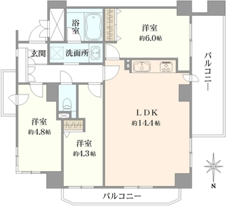 調布パークホームズの間取図