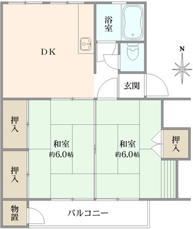多摩川住宅ハー12号棟の間取図