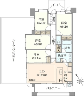 ランドステージ調布多摩川の間取図