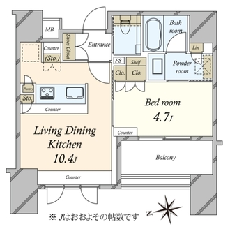 パークリュクス恵比寿の間取図
