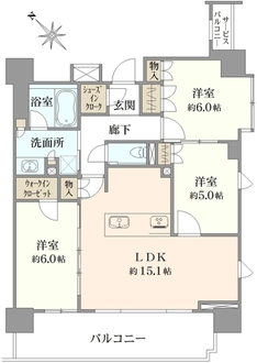 クリオ横濱サザンマークスの間取図