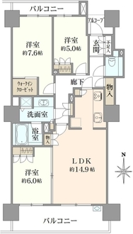 中野南台パーク・ホームズの間取図