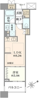 リビオレゾン横浜鶴見ステーションサイトの間取図
